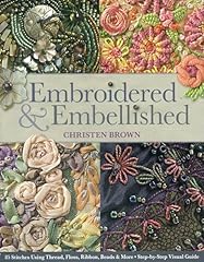 Embroidered embellished stitch for sale  Delivered anywhere in USA 