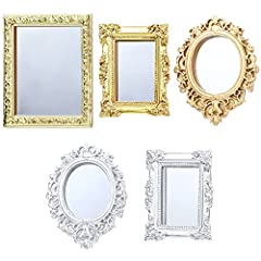 5 Pieces Miniature Dollhouse Mirror European Frame for sale  Delivered anywhere in UK