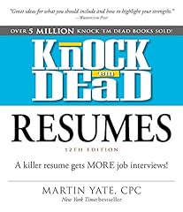 Knock dead resumes for sale  Delivered anywhere in USA 