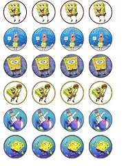 Spongebob cupcake toppers for sale  Delivered anywhere in UK