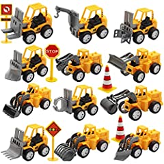 17Pcs Mini Construction Vehicles Toys, Wieat Mini Digger for sale  Delivered anywhere in Ireland