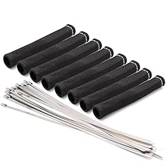 Fuzbaxy 8PCS Spark Plug Wire Boots 6 inches 2500° Heat Shield Protector Sleeve with 16pcs Stainless Steel Wire Ties(Black) for sale  Delivered anywhere in USA 
