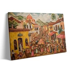 Mexican village canvas for sale  Delivered anywhere in USA 