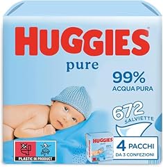 Huggies pure salviette usato  Spedito ovunque in Italia 