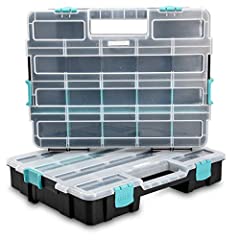 Navaris Plastic Storage Box - Stackable Organizer Case for sale  Delivered anywhere in UK