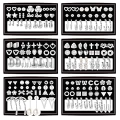 Pairs silver earrings for sale  Delivered anywhere in USA 
