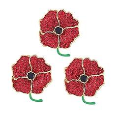 Red crystal poppy for sale  Delivered anywhere in UK
