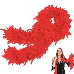 Red feather boas for sale  Delivered anywhere in UK