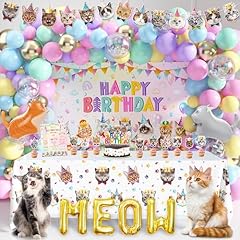 Cat birthday decorations for sale  Delivered anywhere in USA 