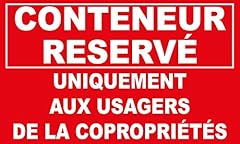 Panneau conteneur réservé d'occasion  Livré partout en France