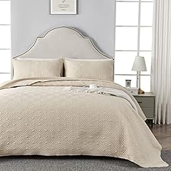 Qucover beige bedspreads for sale  Delivered anywhere in UK