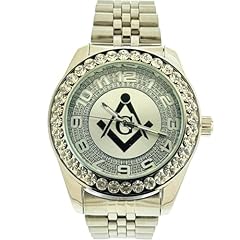Silver masonic watch for sale  Delivered anywhere in USA 