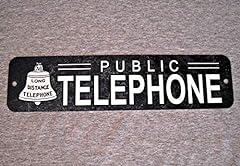 Metal sign telephone for sale  Delivered anywhere in USA 