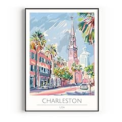 Charleston travel poster for sale  Delivered anywhere in USA 