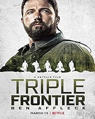 Triple frontier poster usato  Spedito ovunque in Italia 