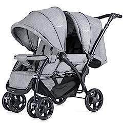 Used, GYMAX Double Seat Stroller with Adjustable Push Handle, for sale  Delivered anywhere in Ireland