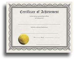 Certificate achievement certif for sale  Delivered anywhere in USA 