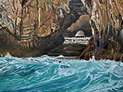 Hand Painted Original Oil painting Ocean cave Wave for sale  Delivered anywhere in Canada