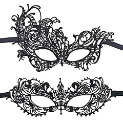 2pcs masquerade masks for sale  Delivered anywhere in Ireland