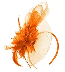 Caprilite orange fascinator for sale  Delivered anywhere in UK