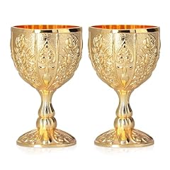2pcs gold goblet for sale  Delivered anywhere in UK