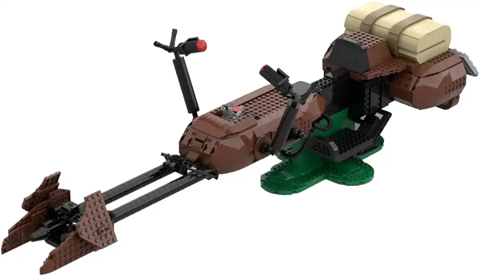 LEICHT Vliegtuigen Figuren Bouwpakket 1283 Stks MOC-105417 Oorlogshelm Lichaamsondersteuning Collectible Decoratie Bakstenen Model Compatibel met LEGO Star Wars tweedehands  