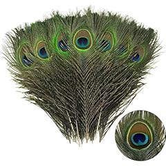 15pcs peacock feathers for sale  Delivered anywhere in UK