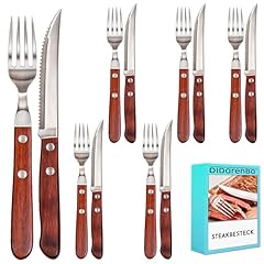 Steakbesteck edelstahl holz gebraucht kaufen  Wird an jeden Ort in Deutschland
