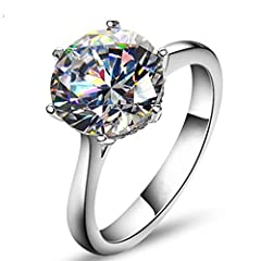 TenFit Jewelry Elegant 4ct Round Cushion Cut Solitaire for sale  Delivered anywhere in USA 