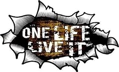CT Design One Life Live It Funny Slogan with OVAL RIPPED for sale  Delivered anywhere in UK