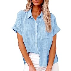 Linen shirts women for sale  Delivered anywhere in USA 