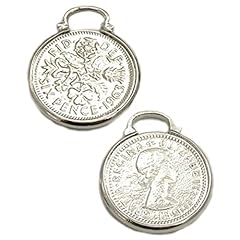 Lucky sixpence charm for sale  Delivered anywhere in UK