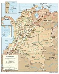 Map colombia wall for sale  Delivered anywhere in USA 