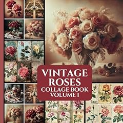 Vintage roses collage usato  Spedito ovunque in Italia 