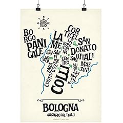 Bologna poster 50x70cm usato  Spedito ovunque in Italia 