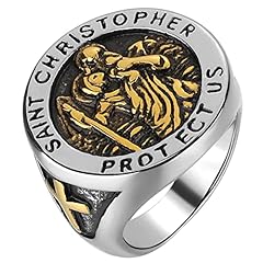 Jewelrywe st.christopher rings for sale  Delivered anywhere in UK