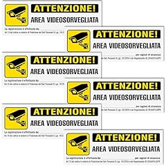 Adesivi 15x5 videosorveglianza usato  Spedito ovunque in Italia 