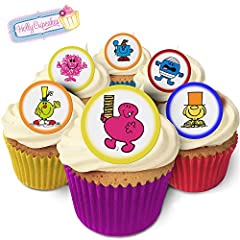 24 Fabulous Pre-Cut Edible Wafer Cake Toppers: Mr Men for sale  Delivered anywhere in UK