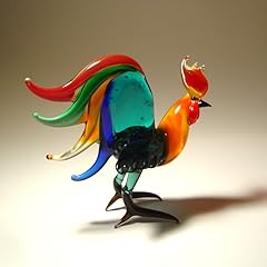 Glass rooster colorful for sale  Delivered anywhere in USA 