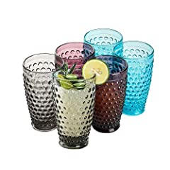 Haidio Colorful Highball Hobnail Glasses Set of 6, for sale  Delivered anywhere in Canada