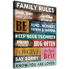 Family rules canvas for sale  Delivered anywhere in USA 