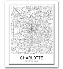 Charlotte map charlotte for sale  Delivered anywhere in USA 