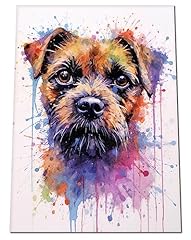 Border terrier watercolour for sale  Delivered anywhere in UK