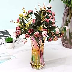 Glass vase rose for sale  Delivered anywhere in UK