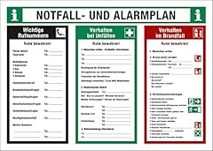 Notfall alarmplan verhalten gebraucht kaufen  Wird an jeden Ort in Deutschland