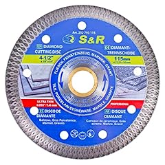 S&R Disco Diamantato 115mm Premium x Taglio Gres Piastrelle Ceramica Granito Marmo. Professionale e Sottile per Smerilgliatrice 115, usato usato  Spedito ovunque in Italia 