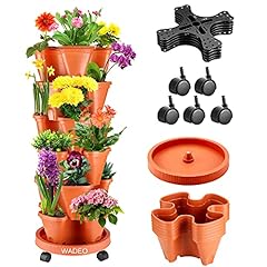 WADEO - Vaso da fiori tridimensionale multistrato impilabile, 6 vasi per piante di fragole, per balcone, giardino, interni ed esterni usato  Spedito ovunque in Italia 