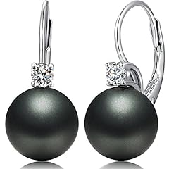 Pearl earrings black for sale  Delivered anywhere in UK