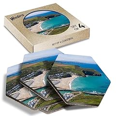 Hexagon coasters portreath for sale  Delivered anywhere in UK