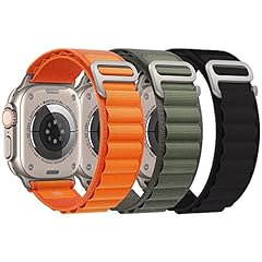 GBPOOT Alpine Loop Compatibile con Apple Watch Cinturino 42mm 44mm 45mm 49mm,Cinturino in Sport Nylon Tessuto Gancio a G in Titanio per iWatch Series Ultra/8/7/SE/6/5/4/3/2/1,3pack,42/44/45/49mm usato  Spedito ovunque in Italia 